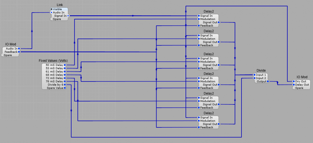 The 6 x delay section