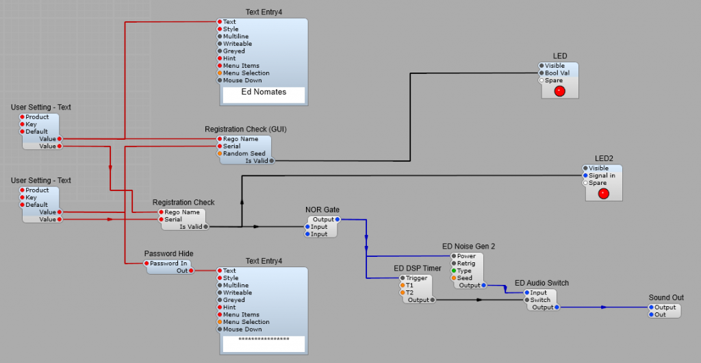 Registration set to disable timed noise bursts