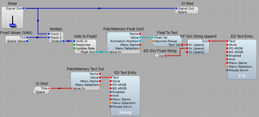 The sweep and resonance % sliders