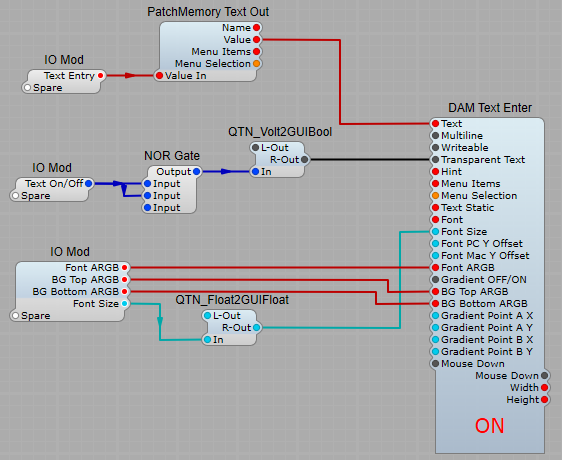 Display/Hide text prefab structure.