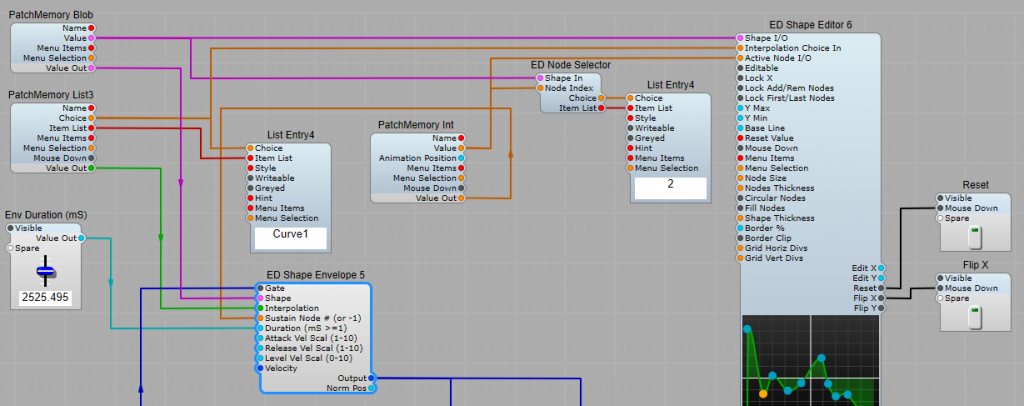 Connecting the Shape Edit to the Shape Envelope Generator.