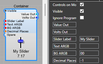How it looks and the properties panel.