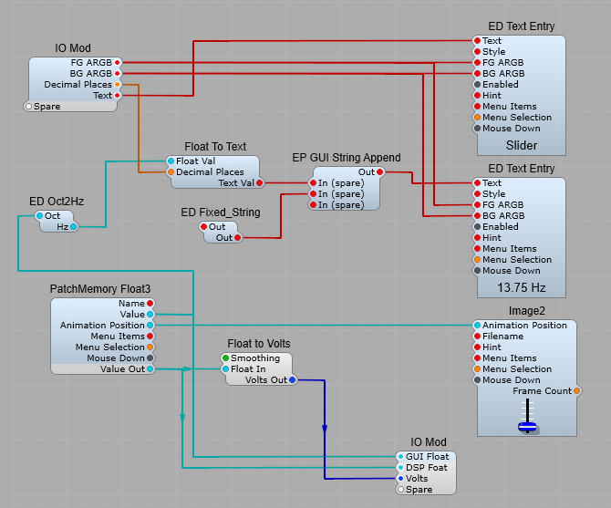 Adding a 1V/Octave to Hz display conversion