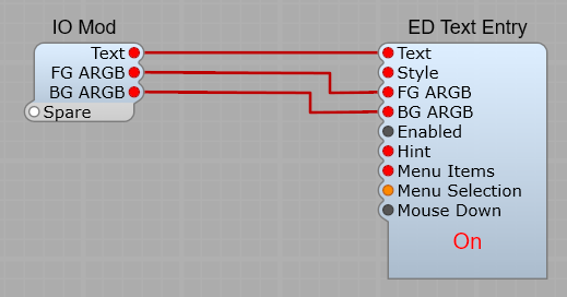 What's In the ED Text Entry container