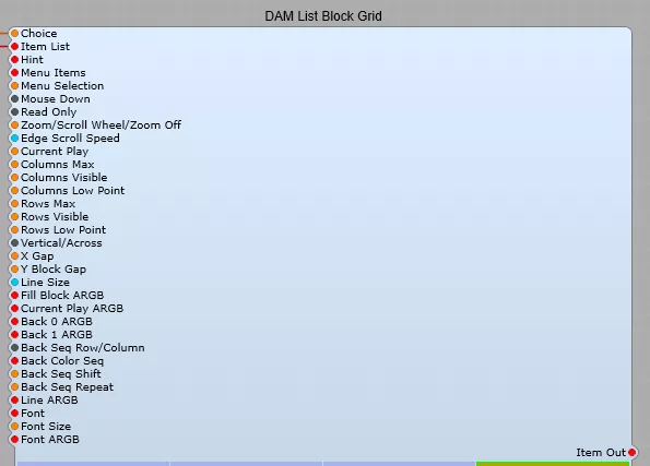 List Block Grid Plugs/Pins