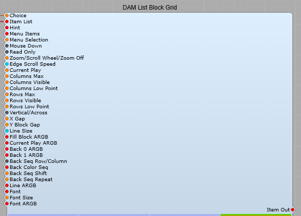List Block Grid Plugs/Pins
