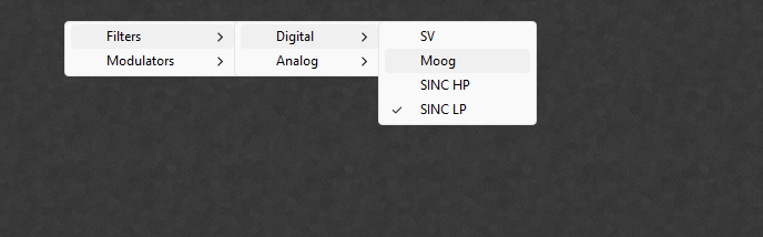 Pop up sub-menu list
