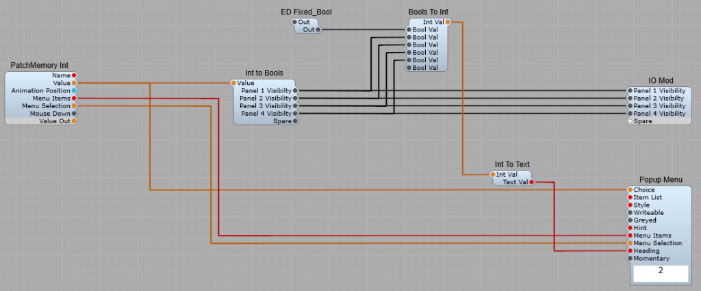 Panel selector logic
