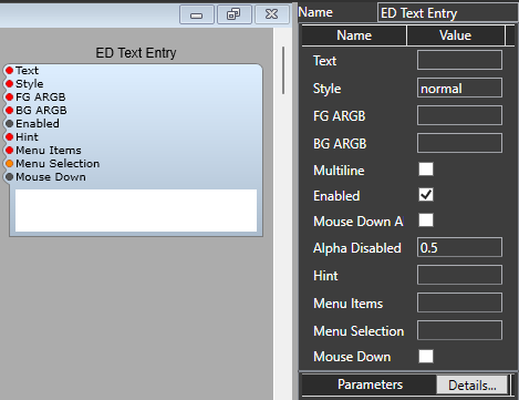 ED Text Entry module
